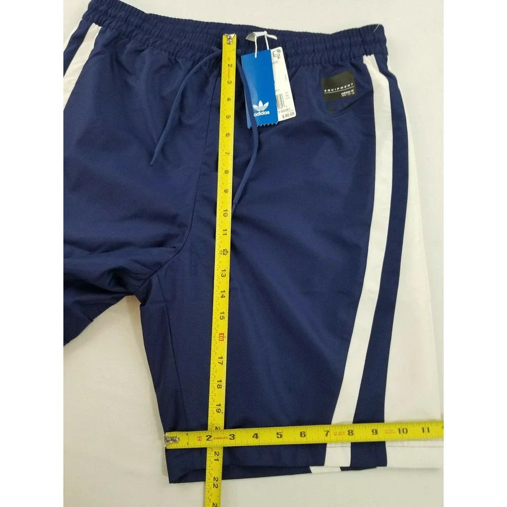 Adidas men shorts sweatshorts equipment adv/91-18 CV8565 blue M MSRP $80